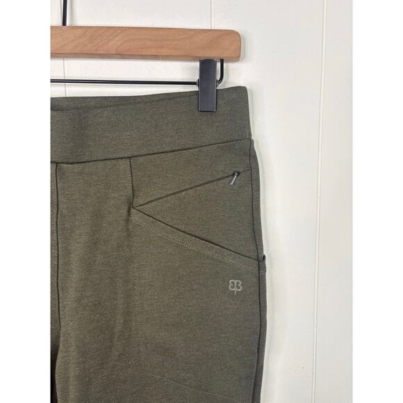 Betabrand Journey Pull On Pants Olive Green Size Medium Petite Short Zip Pocket - Picture 4 of 9